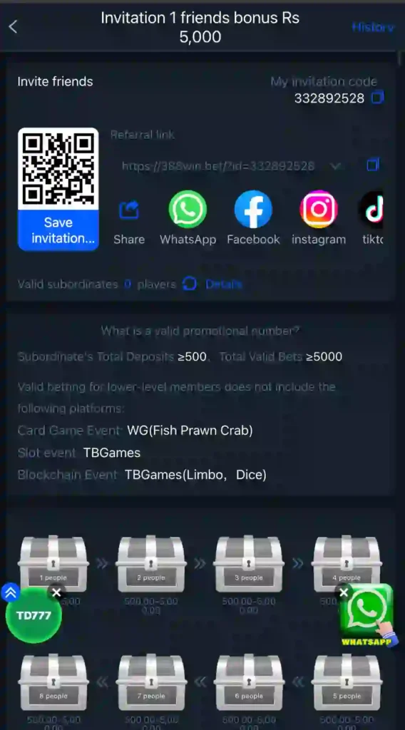 388win game referral bonuses