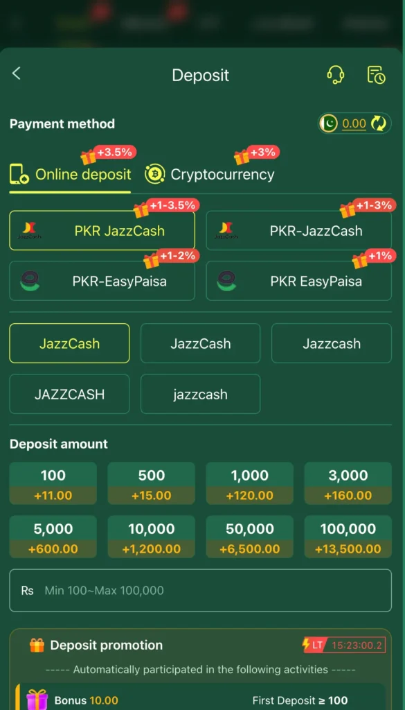 pk8 game deposit method