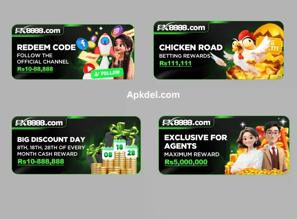 rewards in PK8888 game