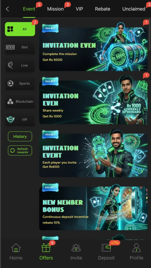 x44 game rewards